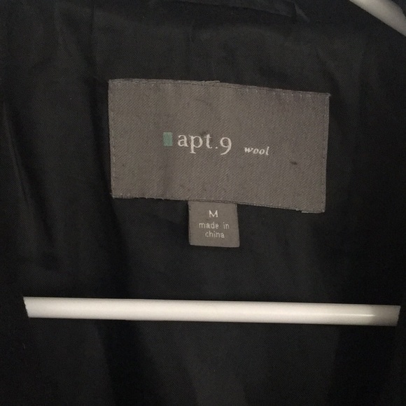 Black Wool Coat - Picture 2 of 3